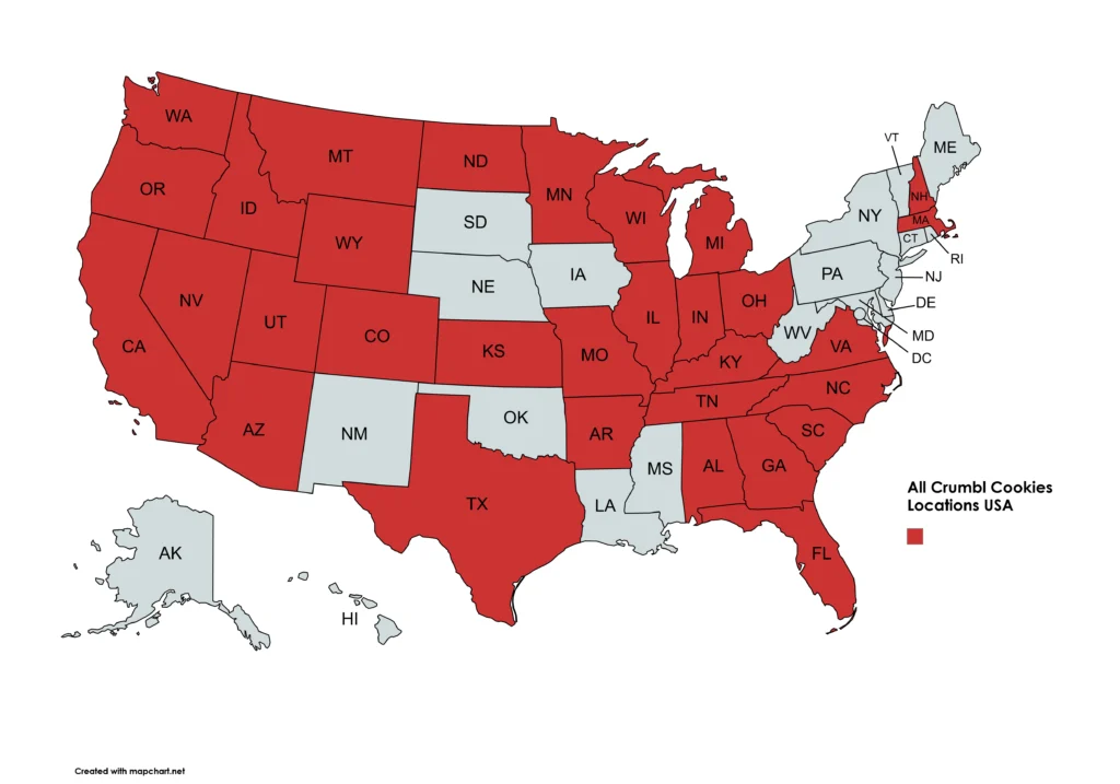 Crumbl Cookies locations usa