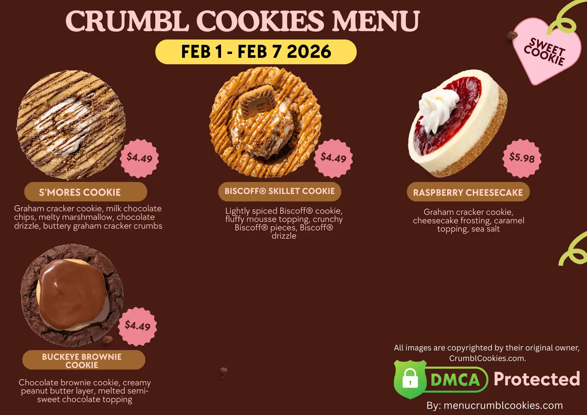 Crumbl Cookies Menu This Week: Feb 15 to Feb 21, 2026