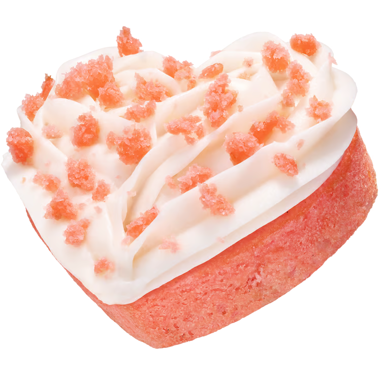 Crumbl Pink Velvet Heart Cake