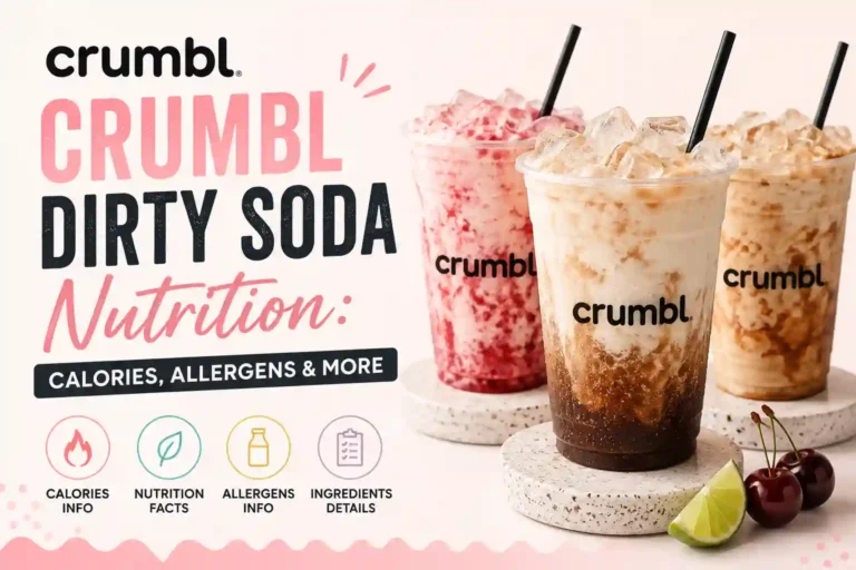Crumbl Dirty Soda Nutrition