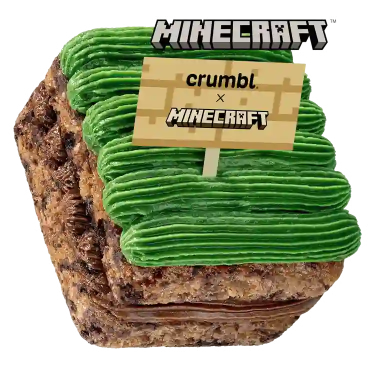 Crumbl Minecraft Grass Block Cake